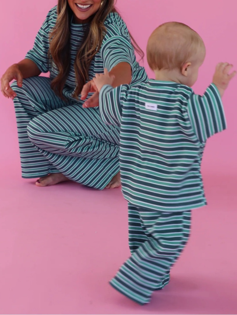 Lovey Dovey Lovey Set: Green Stripe - Picture 2 of 2